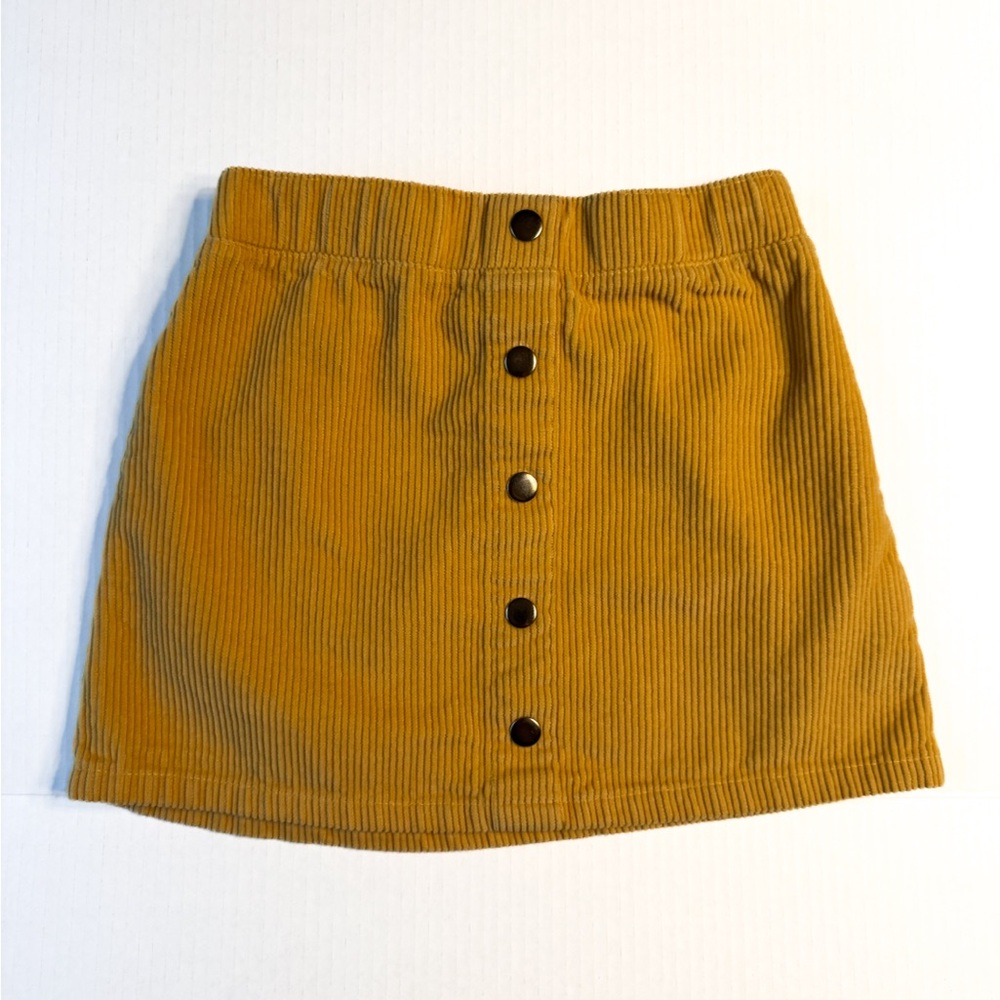 Cynthia Rowley Button-Front Mustard Skirt